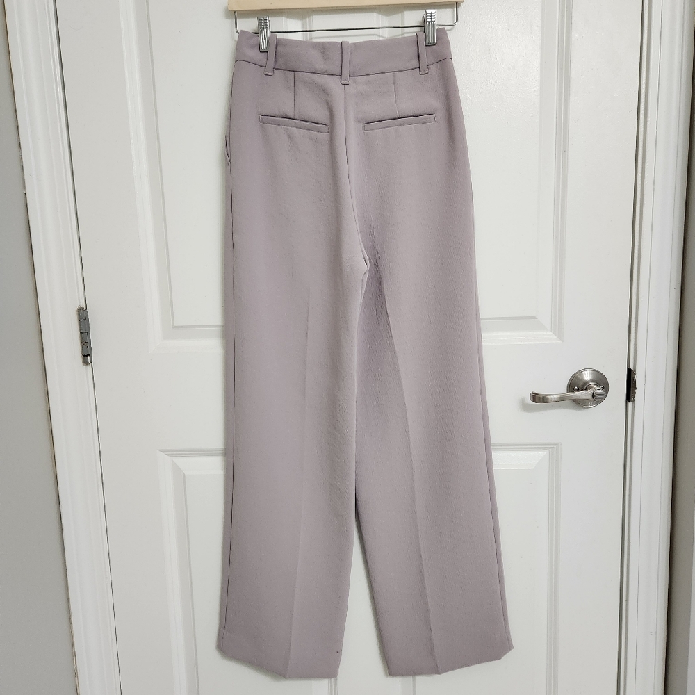 Aritzia Wide Leg Trousers in Light Mauve - Picture 2 of 4